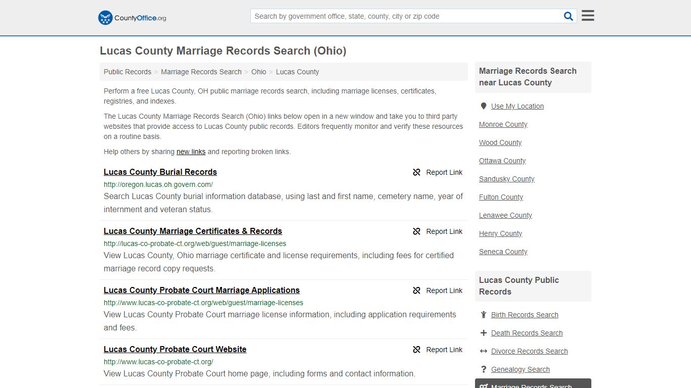 Marriage Records Search - Lucas County, OH (Marriage ...