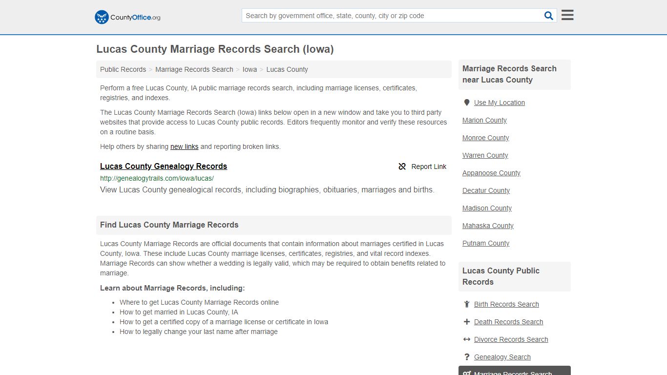 Marriage Records Search - Lucas County, IA (Marriage ...